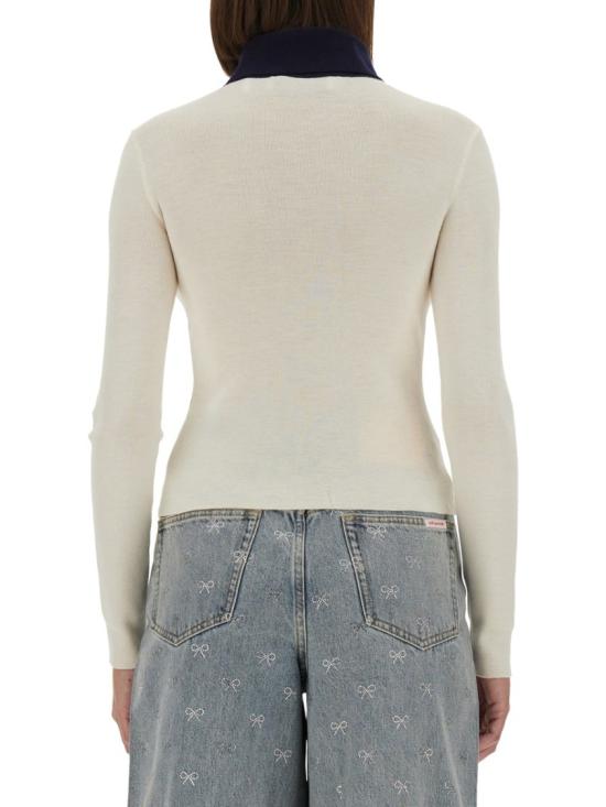 25FW 셀프 포트레이트 폴로 티셔츠 PF25 097C C CREAM Grey - SELF PORTRAIT