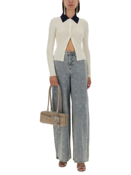 25FW 셀프 포트레이트 폴로 티셔츠 PF25 097C C CREAM Grey - SELF PORTRAIT