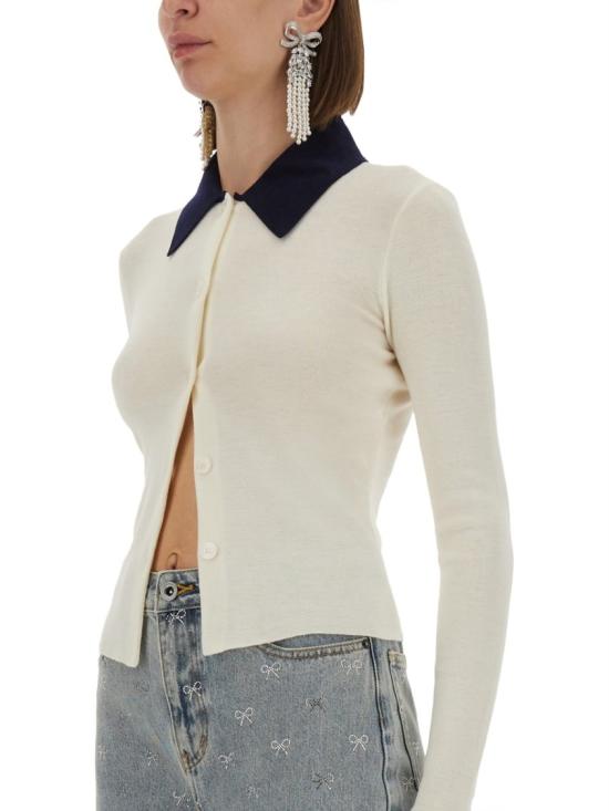 25FW 셀프 포트레이트 폴로 티셔츠 PF25 097C C CREAM Grey - SELF PORTRAIT