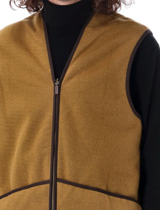 25FW 바버 웜 파일 웨이스트코트 집 인 라이너 MLI0004 BR31 BROWN - BARBOUR