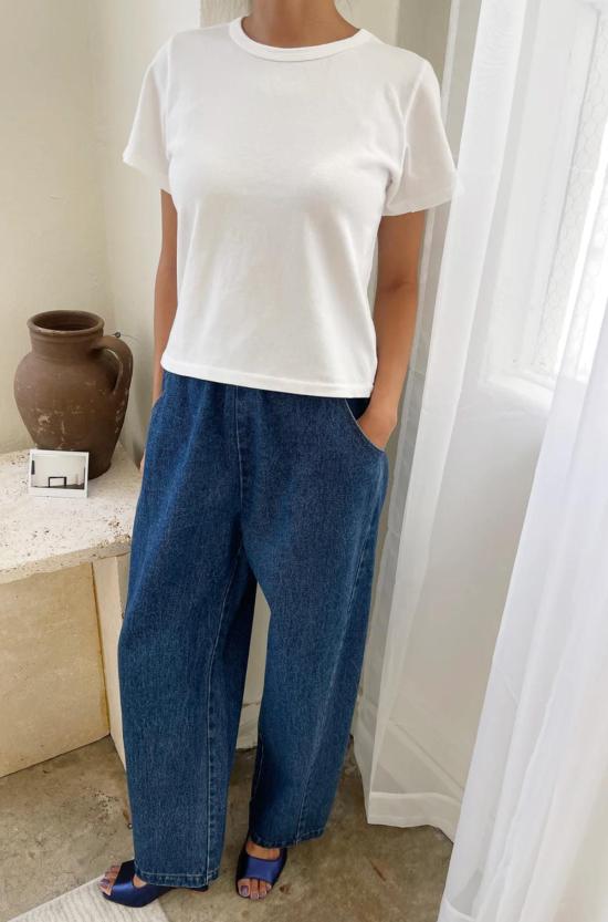  르 본 숍 데님 팬츠 Le Bon Shoppe 아크 팬츠 블루 데님 - Le Bon Shoppe