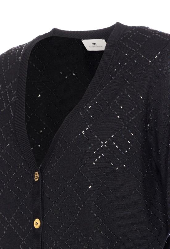 25FW 엘리자베타프랜치 가디건 MK26B56E2188 Black - ELISABETTA FRANCHI