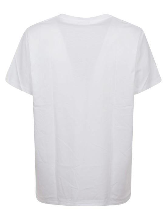 25FW 발망 반팔 티셔츠 FH1EG000BB73 GAB BLANC NOIR WHITE - BALMAIN