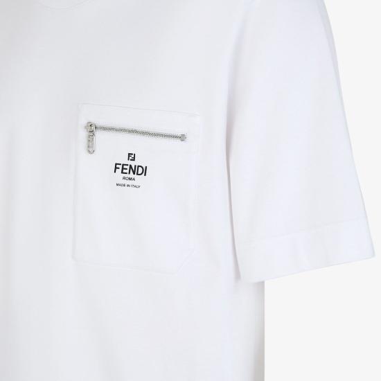 25SS 펜디 코튼 티셔츠 FY0936ARYR F0QA0 WHITE - FENDI