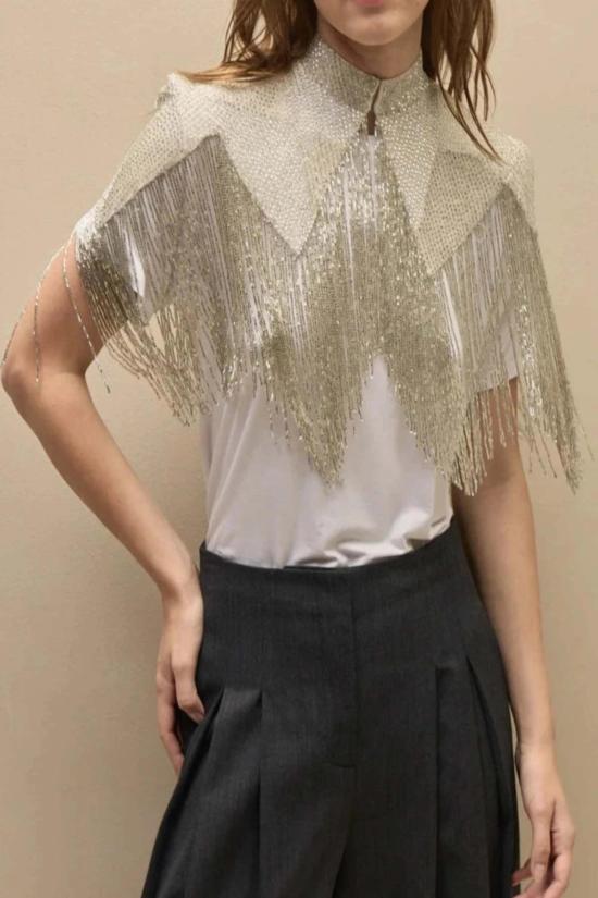  티더블유피 머플러/스카프 Twp 비즈 토퍼 아이보리 - TWP