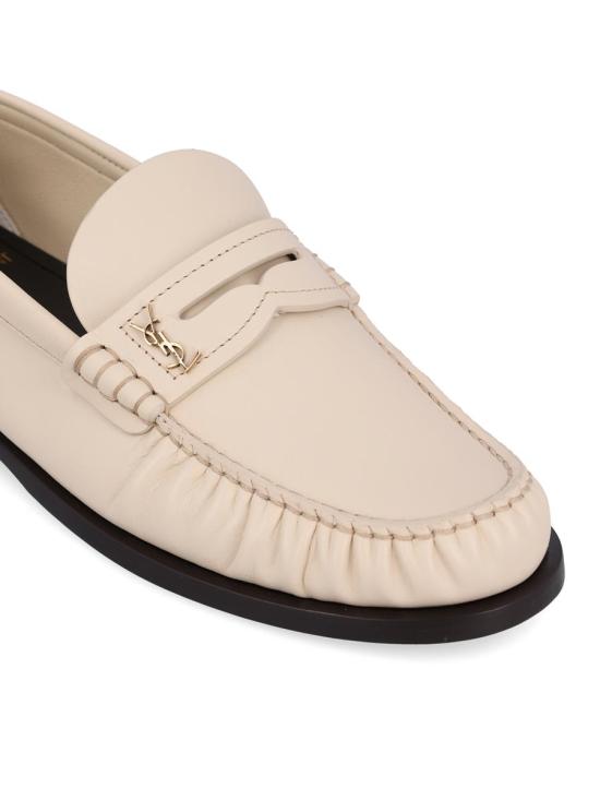 25FW 생로랑 모노그램 레더로퍼 820648AAELH1001 AI25 Beige - SAINT LAURENT