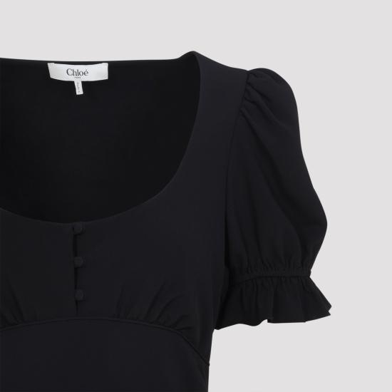 25FW 끌로에 롱 원피스 CH25ARO46118 001 BLACK - CHLOE