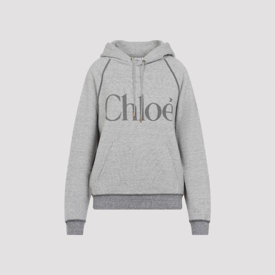 25FW 끌로에 후드 티셔츠 CH25AJH10179 060 VAPOR GREY - CHLOE