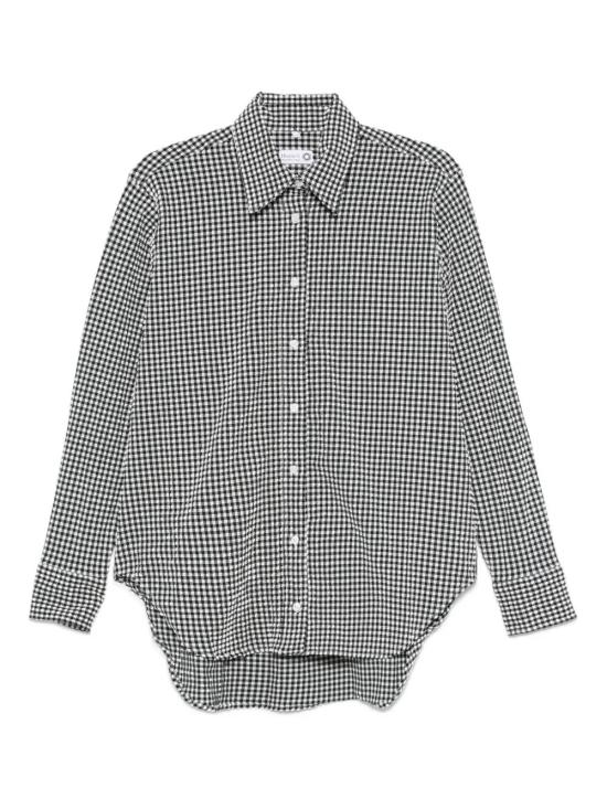 25FW 훈자 지 블라우스 SHIOVERSIZEDGIN BLACK GINGHAM