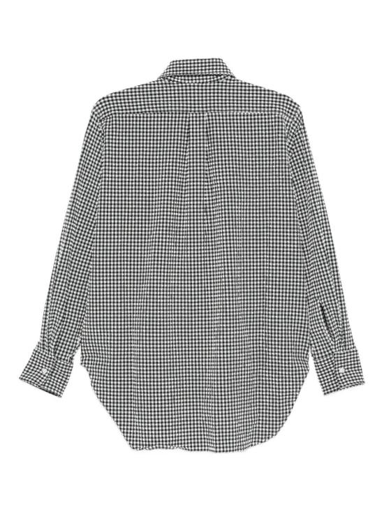 25FW 훈자 지 블라우스 SHIOVERSIZEDGIN BLACK GINGHAM - HUNZA G
