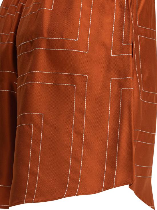 25FW 토템 숏팬츠 241 WRB1141 FB0089161 Brown - TOTEME