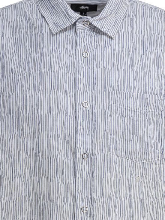 25FW 스투시 반팔 셔츠 11103500801 BLUE Blue - STUSSY