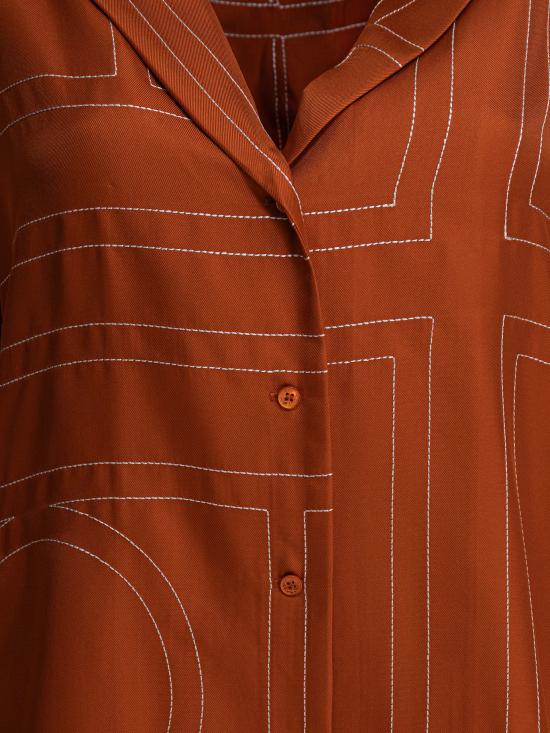 25FW 토템 블라우스/셔츠 241 WRT976 FB0089161 Brown - TOTEME
