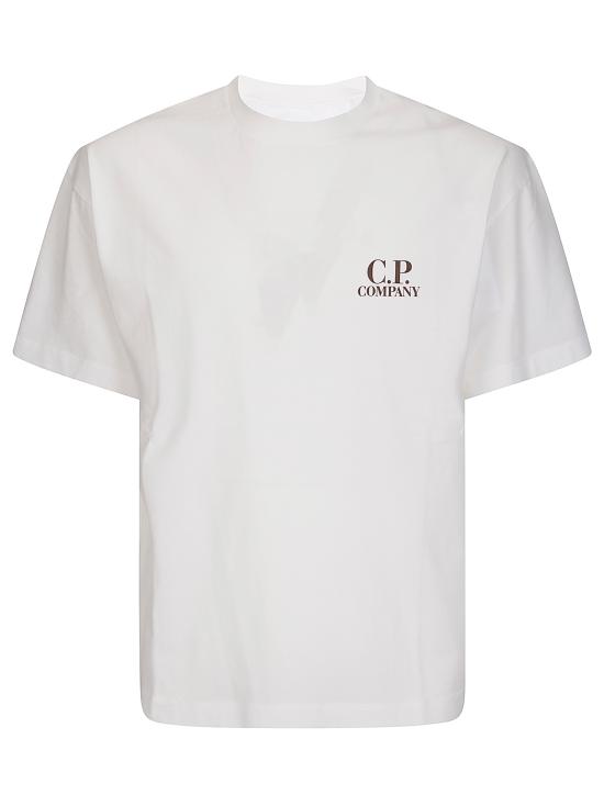 25FW 씨피 컴퍼니 반팔 티셔츠 19CMTS103A005100W 103 GAUZE WHITE