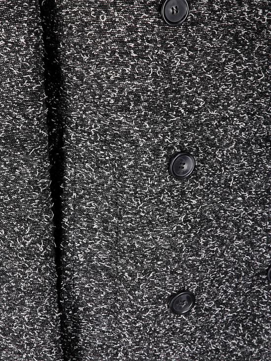 25FW 스포트막스 OLAF 올라프 더블 브레스티드 울 헤비 자켓 2522086032600 001 BLACK WHITE - SPORTMAX