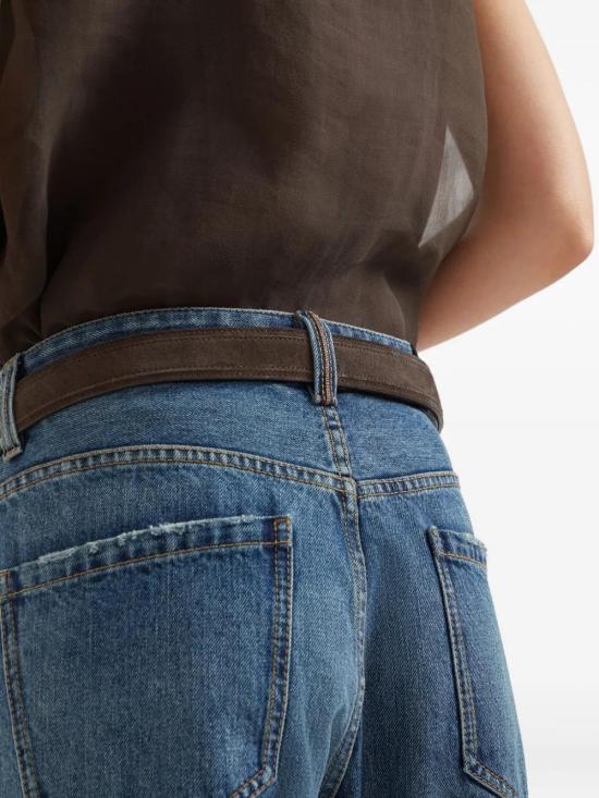 25FW 브루넬로 쿠치넬리 스트레이트 팬츠 MA095P4035 C9039 AGED BLUE DENIM - BRUNELLO CUCINELLI