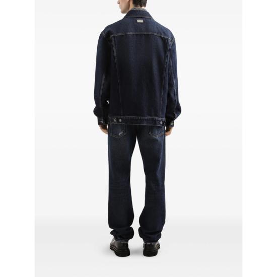 25FW 돌체앤가바나 데님 자켓 G5MM4T IS1ZJ HA8RN BLACK WHITE - DOLCE & GABBANA