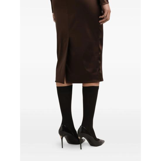 25FW 돌체앤가바나 미디 원피스 F6TYGT FURAD M0694 BROWN - DOLCE & GABBANA