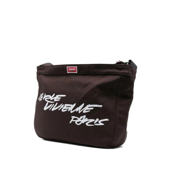 25FW 겐조 x Futura 2000 "Kenzo Utility" 레터링 라지 크로스백 FF68SA919F36 91 BROWN - KENZO
