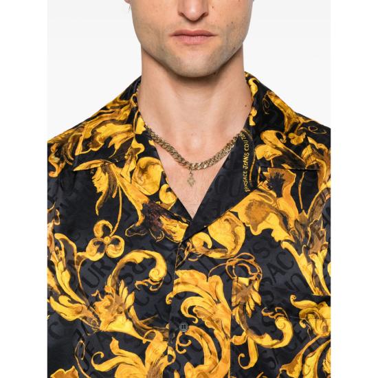 25FW 베르사체 반팔 셔츠 79GAL2B0 NS671 G89 BLACK - VERSACE