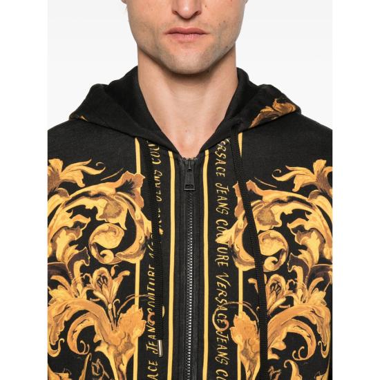 25FW 베르사체 후드 티셔츠 79GAI3ZB FS207 G89 BLACK - VERSACE