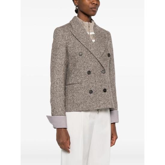 25FW 브루넬로 쿠치넬리 수트 자켓 MG5317349 C6321 BROWN - BRUNELLO CUCINELLI