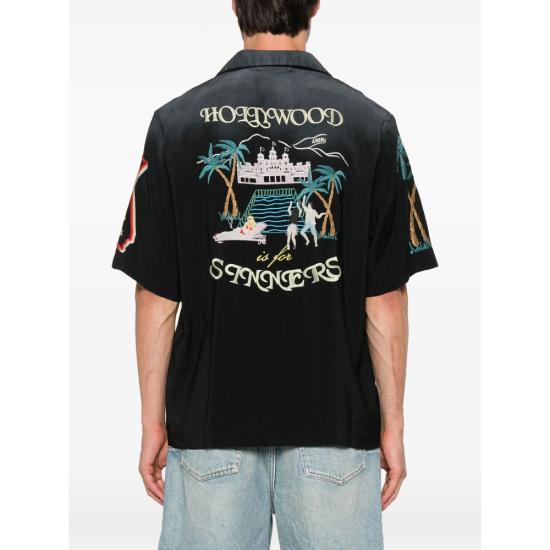 25FW 아미리 반팔 셔츠 AMSTCA1153 BLACK - AMIRI