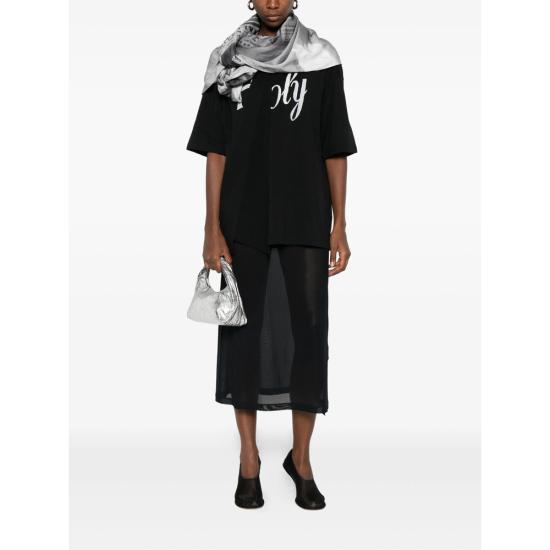 25FW 앤 드뮐미스터 반팔 티셔츠 B0013466 FA697 099 BLACK - ANN DEMEULEMEESTER