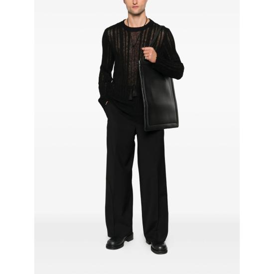 25FW 앤 드뮐미스터 스웨터 B0013185 KN068 099 BLACK - ANN DEMEULEMEESTER