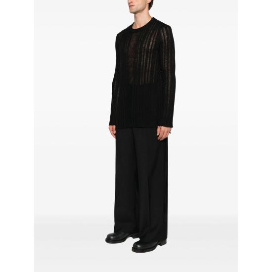 25FW 앤 드뮐미스터 스웨터 B0013185 KN068 099 BLACK - ANN DEMEULEMEESTER