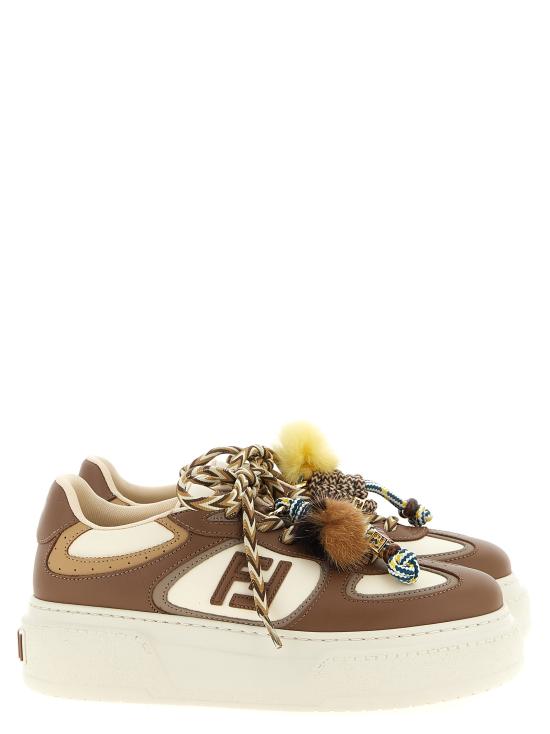 25FW 펜디 매치 소프트 레더 로우탑 스니커즈 8E8721AY9NF1TO6 Multicolor