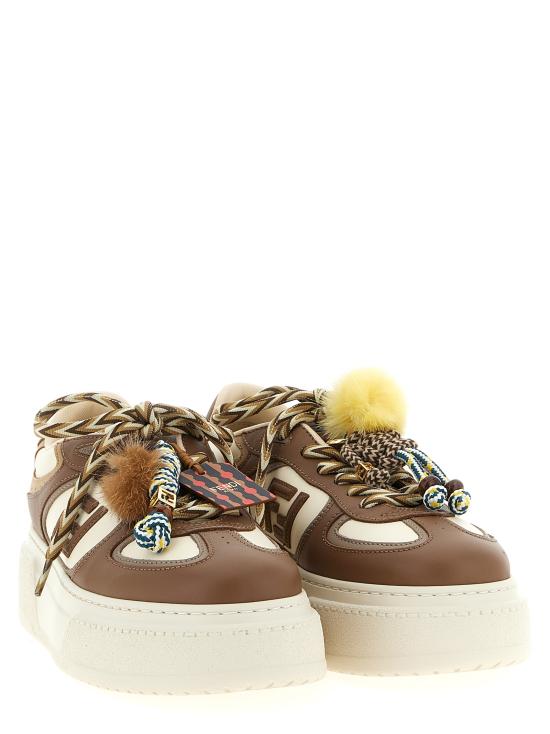 25FW 펜디 매치 소프트 레더 로우탑 스니커즈 8E8721AY9NF1TO6 Multicolor - FENDI