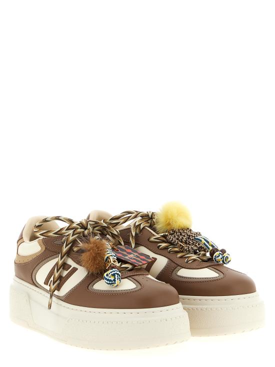 25FW 펜디 매치 소프트 레더 로우탑 스니커즈 8E8721AY9NF1TO6 Multicolor - FENDI