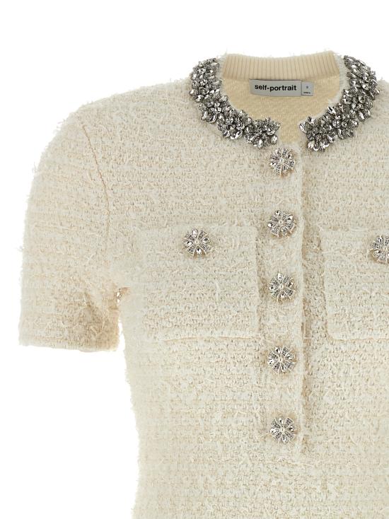 25FW 셀프 포트레이트 숏 원피스 AW25028SCCREAM White - SELF PORTRAIT