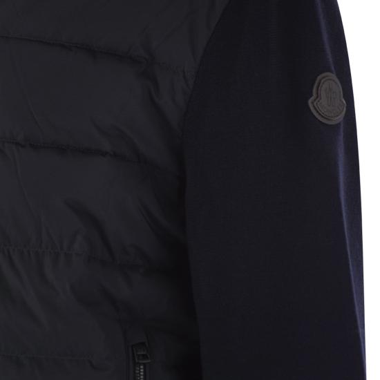 25FW 몽클레어 숏패딩 울 집업 가디건 K20919B00015 BLUE - MONCLER