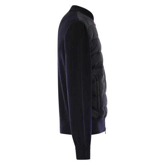 25FW 몽클레어 숏패딩 울 집업 가디건 K20919B00015 BLUE - MONCLER