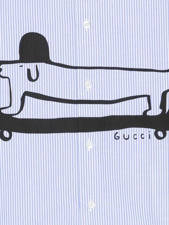 25FW [키즈] 구찌 셔츠 831745 XWA5K 9005 WHITE INTENSIVE LIGHT BLUE - GUCCI