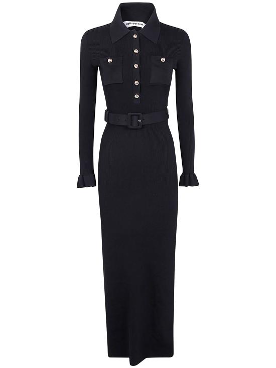 25FW 셀프 포트레이트 롱 원피스 AW25 007X BLACK