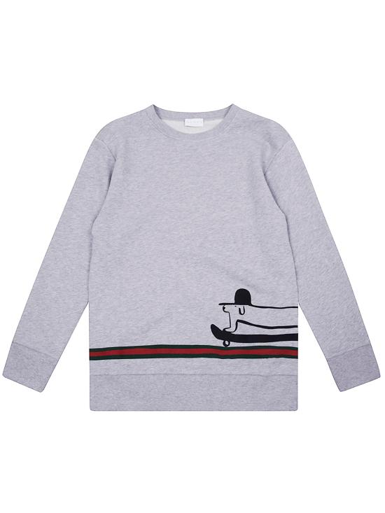 25FW [키즈] 구찌 티셔츠 569693 XJHCA 1183 LIGHT GREY MELANGE MIX