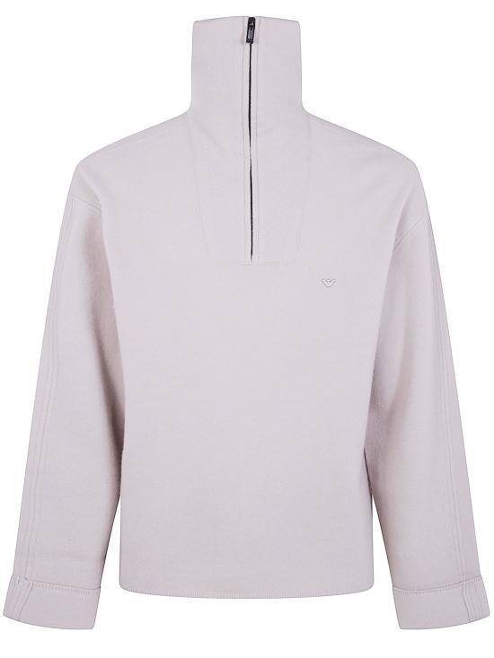 25FW 엠포리오 아르마니 집업 니트 EM002052 AF18104 U8140 NACREOUS CLOUDS - EMPORIO ARMANI