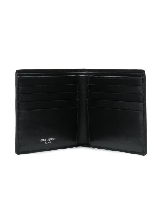 25FW 생로랑 모노그램 반지갑 453276 0SX0E 1000 NERO - SAINT LAURENT