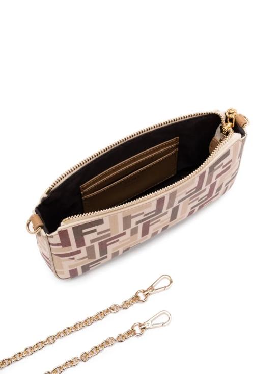 25FW 펜디 FF 패브릭 체인 바게트 파우치 8BS073 AV1Y F1TVK MLC GREZZO - FENDI