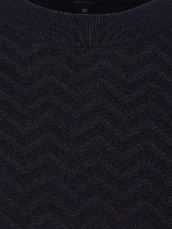 25FW 조르지오 아르마니 스웨터 GM001957 AF19069 FB016 BLUE BROWN - GIORGIO ARMANI