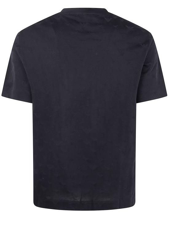 25FW 엠포리오 아르마니 탑 EM002968 AF10762 FC245 ALLOVER EAGLE IN BLACK - EMPORIO ARMANI