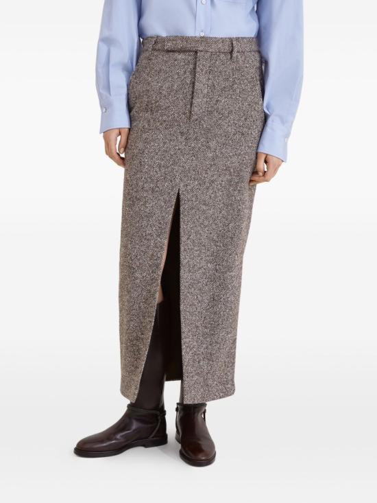 25FW 브루넬로 쿠치넬리 롱 스커트 MG531G3918 C6321 BROWN - BRUNELLO CUCINELLI