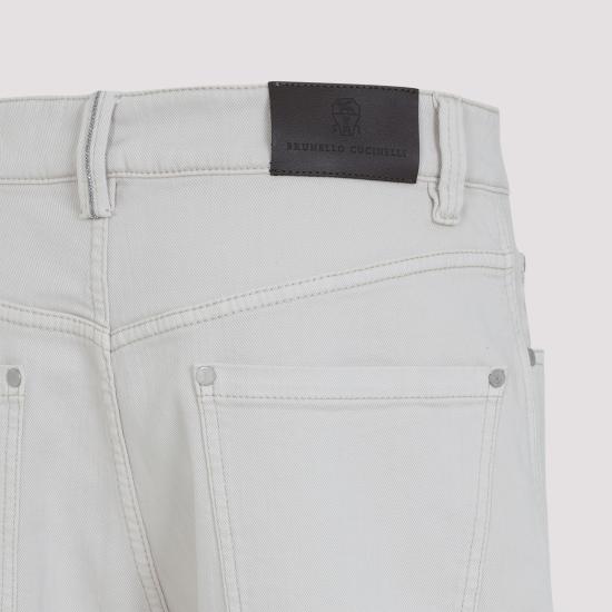 25FW 브루넬로 쿠치넬리 스트레이트 팬츠 MH137P4021 C9443 WHITE - BRUNELLO CUCINELLI