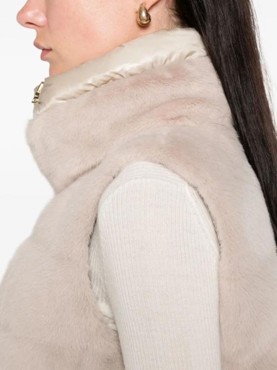 25FW 에르노 레이디 얼터너티브 퍼 & 울트라라이트 나일론 베스트  PI002122D12630 1985 NUDE NEUTRALS - HERNO