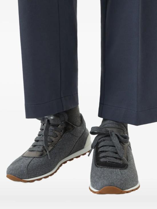25FW 브루넬로 쿠치넬리 스니커즈 MZ26G3031 C003 GREY - BRUNELLO CUCINELLI