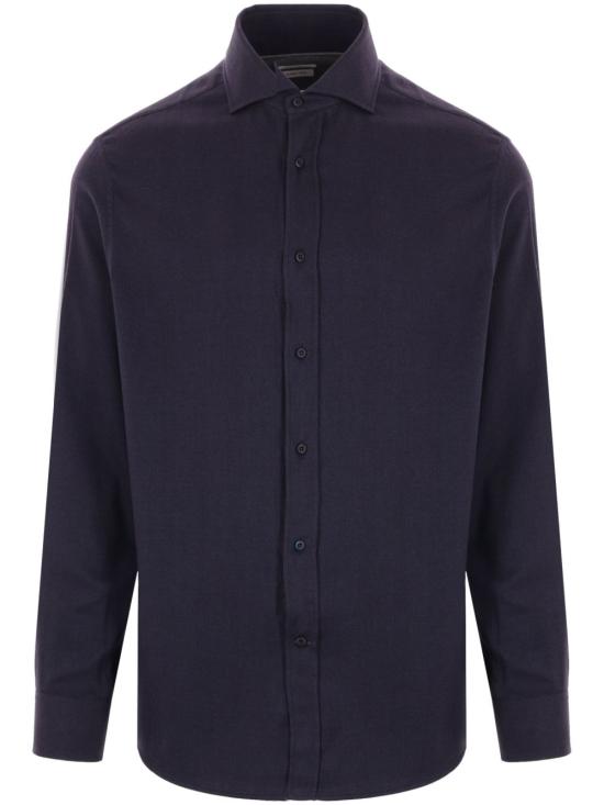 26FW 브루넬로 쿠치넬리 긴팔 셔츠 MY6370627 C019 BLUE
