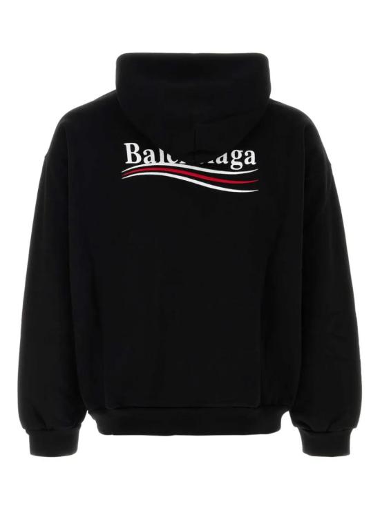 25FW 발렌시아가 미디엄 핏 후드 티셔츠 767877TKVI9 1070 BLACK - BALENCIAGA